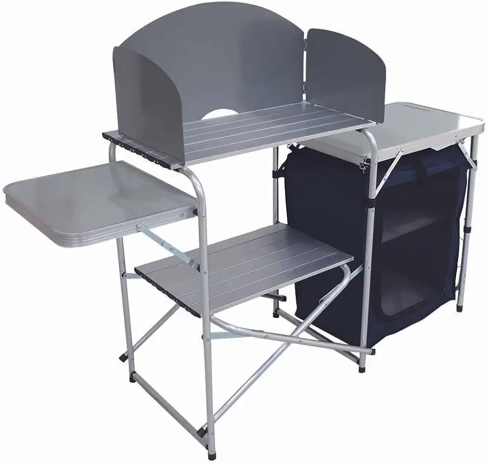 NTK, Mesa com Armário, Serena, Alumínio e MDF, Camping e Área Externa, Prática e Resistente