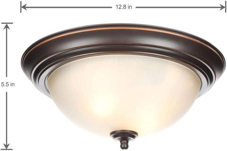 Commercial Electric 2-light Oil Rubbed Bronze Flush Mount (2-pack)