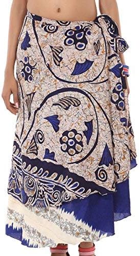 AUNERCART RSJEWELS Wrap Around Skirt Wholesale lot of 10 Pcs Printed Reversible Two Layer Multicolor