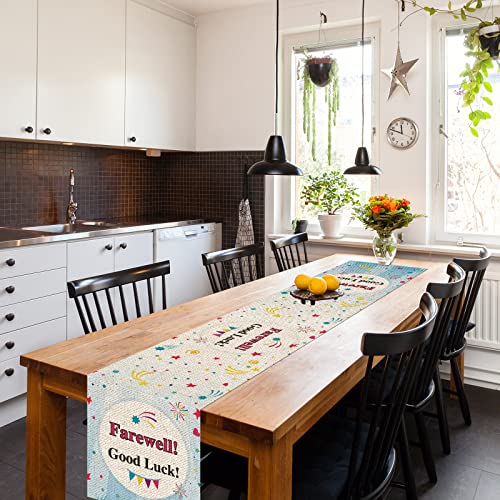 Belrew Farewell Good Luck Table Runner, Farewell Party , Office Work Party, Job Change, Retirement Table Runner Tablecloth Party Decorations #TOP4