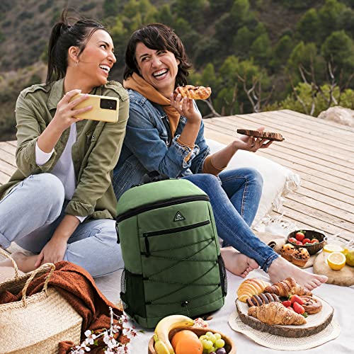 Haimont Cooler Backpack Insulated Waterproof 24 Can Hiking Travel Beach Work Lunch Backpack For Men Women, Army Green #TOP5