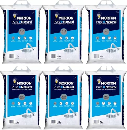 Salt‑E Natural Water Softener Crystals 6 Pack 40 lb Bags
