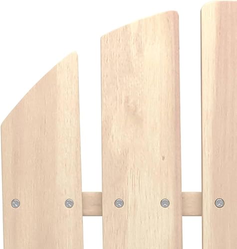 Miniatura 6 de Garden Chair Natural Wood Solid Fir Wood, Ergonomic Adirondack Outdoor Seating for Front Porch, Small Patio Furniture Set