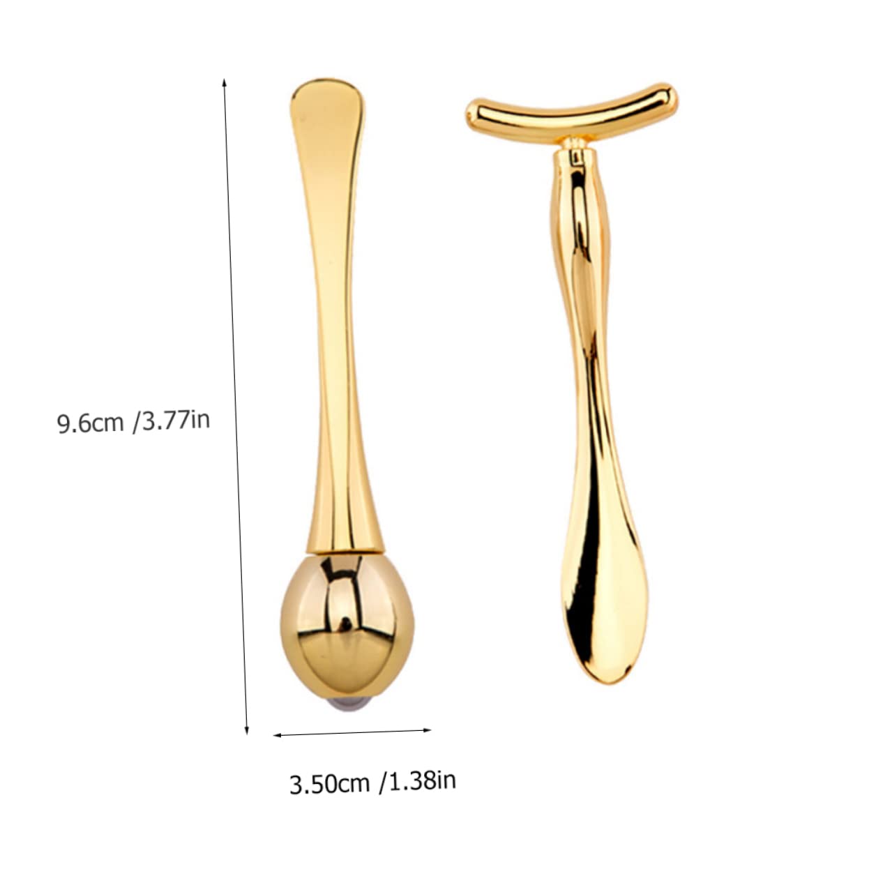 2sets Facial Massager Beauty Skin Tool Double Head Eye Massager Stick Face Mask Spoon for Women