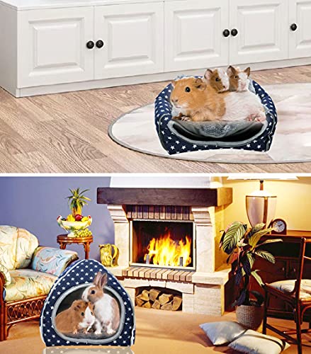 SUPJADE Guinea-Pig Rabbit Hedgehog Bed - Cave Cozy Hamster House Large Hideout for Chinchilla Bearded Dragon Small Animal Guinea Pig Accessories - Image 6