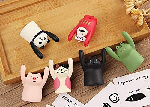 Ugyduky 6 Pack Cute Animal Cartoon Photo Clip Notes Messages Folder Note Holder Card Holder Desktop Message Folder For Home Office Decoration Resin Base Memo Clips Holder #TOP4