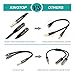 KINGTOP 2 Pack 3.5mm Combo Audio Adapter Cable for PS4,PS5,Xbox One,Tablet,Mobile Phone,PC Gaming Headsets and New Version Laptop