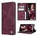 Produktbild RuiPower Handyhülle für Samsung Galaxy S10 Lite Hülle Premium Leder PU Flip Case Wallet Lederhülle Klapphülle Magnetisch Silikon Bumper Schutzhülle für Samsung Galaxy S10 Lite Tasche - Wein Rot