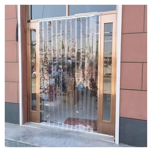 Kit di tende a strisce in PVC resistente, per casa, supermercato, magazzino, impermeabili, in plastica liscia, per protezione dagli uragani, strisce in vinile durevoli per cancelli (1,3 mm, 1,2 x 2 m)