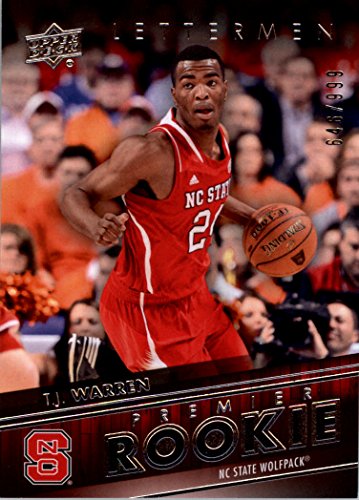 2014-15 Upper Deck Lettermen Basketball #77 T.J. Warren Rookie /999 Wolfpack