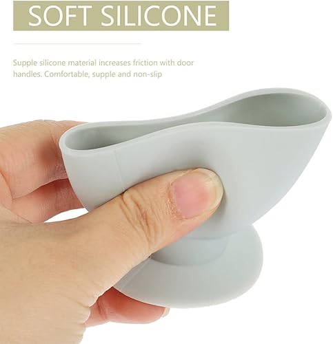 Miniatura 3 de Toyvian 4 unids tope de puerta protector de pared redondo silicona protector parachoques protector niños seguridad puerta perilla cubierta protectora