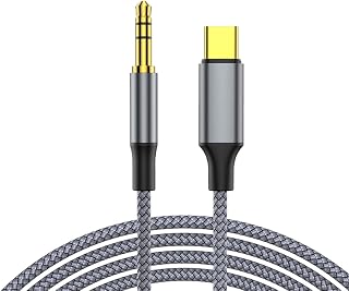 USB C to 3.5mm Audio Aux Jack Cable (4ft),Type C to Male Adapter Dongle Stereo Extension Audio Cord for Car,Headphone,Speakers Compatible with Samsung Galaxy S21 S20 Ultra Note 20/10, iPad Pro