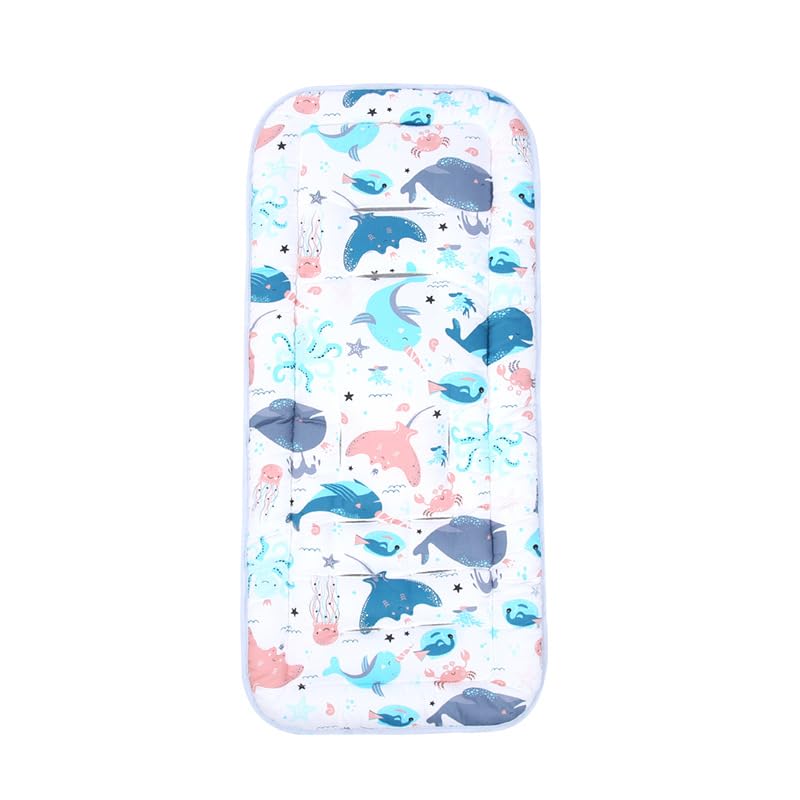 Miniatura 8 de Forro de asiento de cochecito de bebé, tapete universal transpirable para asiento de cochecito de bebé, almohadilla de algodón grueso para cochecito