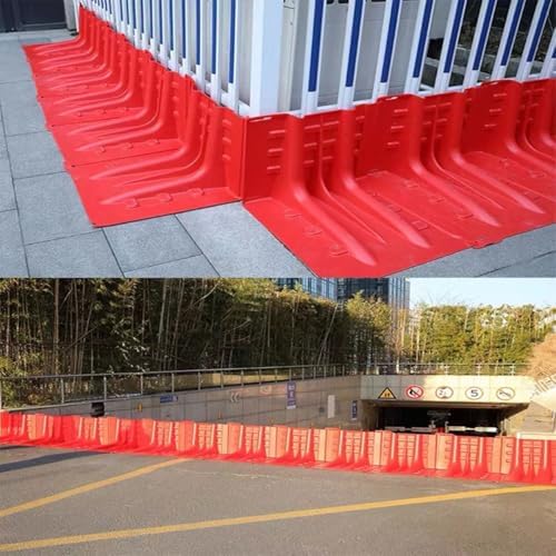 Portable L-Shaped Garage Flood Barriers, 2PCS Reusable ABS Plastic Water Panels for Flood Protection in Warehouses, Residential Areas & Sheds - Effective Flood Prevention Solution