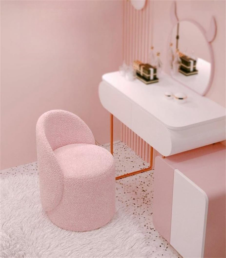 YIJOFU ドレッサーチェア スツール ドレッサー 椅子 ドレッシングチェア 360&deg;回転 快適 背もたれ 化粧 イス 鏡台用 メ