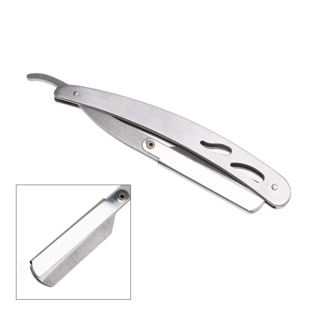 Jibaro Care Professional Barber Stainless Steel Straight Edge Razor Safety Salon Quality Smooth Shave Folding Hair Salon Shaving Razor Ustra for Men 1