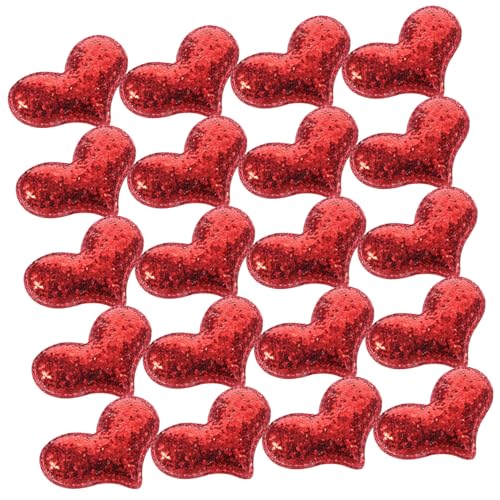 Pinces à cheveux cœur rouge pailleté accessoire métal tissu cheveux épais