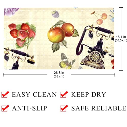Tapis de bain antidérapant avec trous de drainage et ventouses