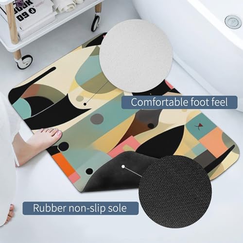 Tapis de sol imprimé chat moderne pour une entrée intérieure douce