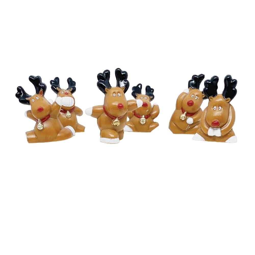 Fun Rudolph Plastic Cake Topper Picks