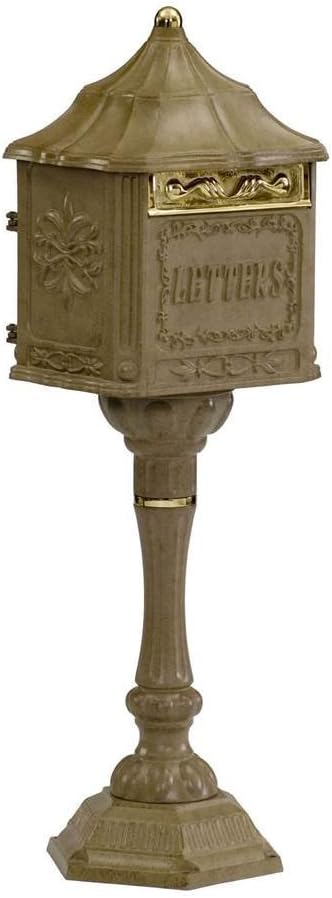 Colonial Pedestal Mailbox (Antique Moccasin)
