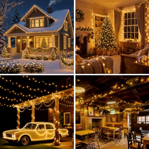 Hopexy Lichterkette Außen 50m 500 LED Warmweiß mit Fernbedienung & Timer – Ansicht 8