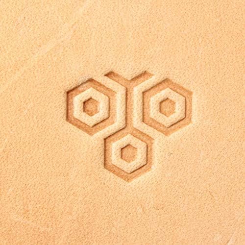 DandS ltd Leather Stamp Tool, Honeycomb, Professional Steel Craft Tool for Leatherworking, Embossing, Carving & Stamping Leather Projects, Belts Wallets & DIY Projects Compatible with Mallet #345
