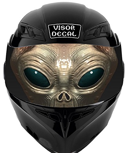 Alien Visor Tint Decal Graphic Sticker Helmet Fits: Icon Shoei Bell HJC Scorpion AGV V2 (V49 Alien)