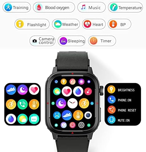 RIZAMZ Smart Watch Phone Calls, Eligible To Make/Receive Bluetooth Calling 1.7 Touch Screen Fitness Tracker Watch Blood Pressure, 2022 New Smart Watch For Men Women Compatible Android Ios iphone