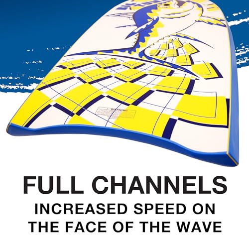 Body Glove Boogie Board. Big Tuna 45" Large Bodyboard for Tall Riders with Coiled Leash & Wrist Strap. Durable, Light Weight EPS Core with Smooth Top & Slick HDPE Bottom. 2026 Design - Thumbnail 7