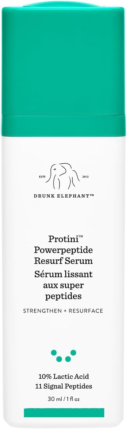 Protini Powerpeptide Resurf Serum - 30 ml/1 fl oz - Exfoliating Lactic Acid AHA Serum - Clean Clinical Skincare - Cruelty-Free - Free of Essential Oils, Silicones, and Fragrance