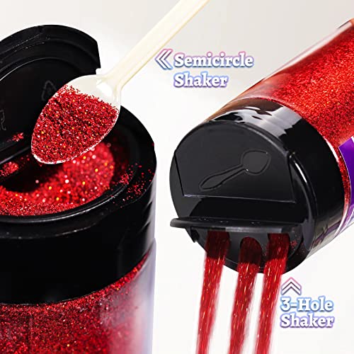 LEOBRO 180G/6.35OZ Holographic Ultra Fine Glitter, 1/128" Resin Glitter Powder Sequins Flakes, Hair Face Body Nail Glitter - Image 4