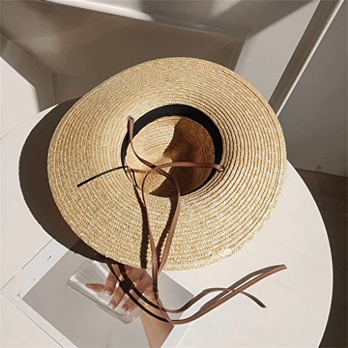 Chapeau de soleil femme avec ruban et grand bord pour la plage - 2