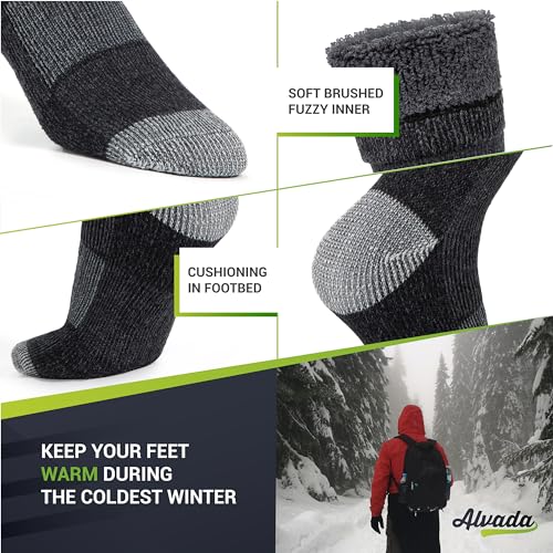 Image of Alvada Warm Thermal Wool Socks for Winter Moisture Wicking and Breathable Cozy Boot Socks