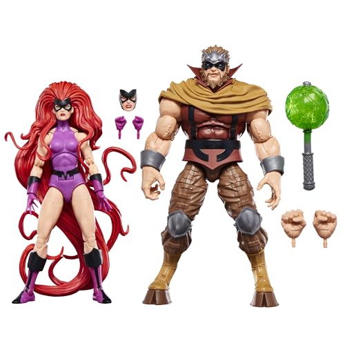 Marvel Legends Series Inhumans, Marvel’s Medusa & Marvel’s Gorgon, Pack Doble de Figuras coleccionables a Escala de 15 cm inspiradas en los cómics de Los Cuatro Fantásticos
