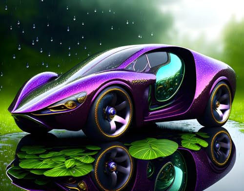 Affiches sur toile de lin SERENDIPITP Fantasy Biomorphic Car
