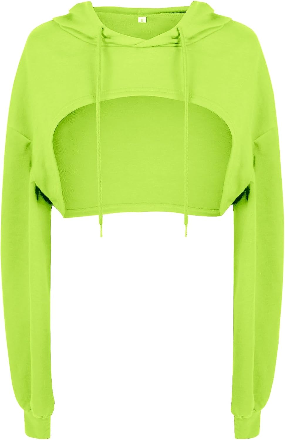 BEJONS Women Long Sleeve Cropped Super Crop Top Hoodies Sweatshirt Aesthetic Punk Hip Hop Dance Sexy Rave Cloth - Image 3