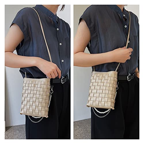 Image of Woven Small Crossbody Bags Cell Phone Purse for Women Teen Girls Small Shoulder Phone Bag