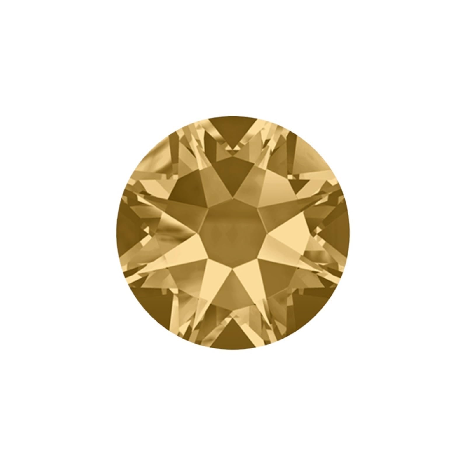 Strass à coller de qualité supérieure Light Colorado Topaz SS34 dos plat