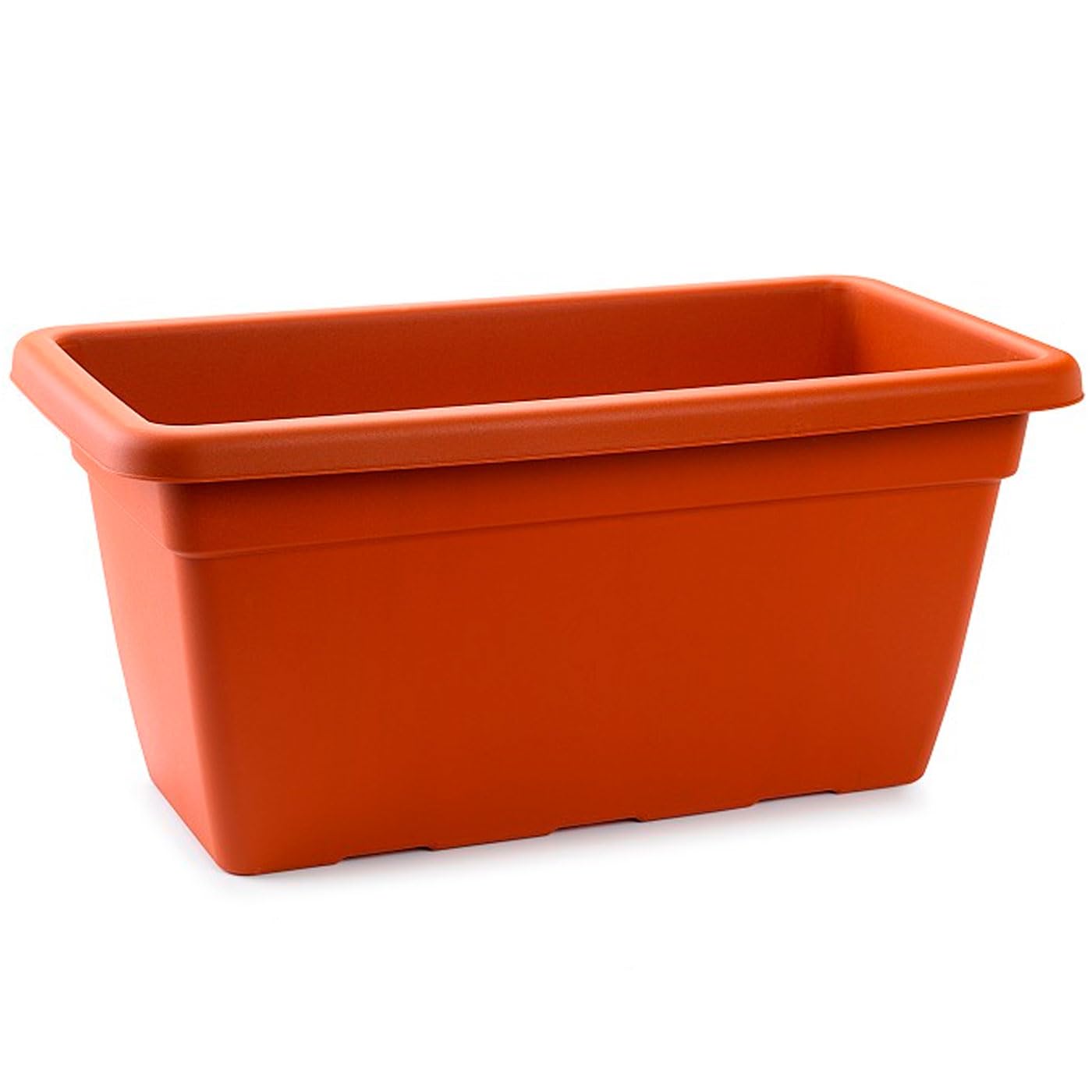 AC - Jardinera con Plato - Fabricado en Polipropileno - PLFT - Macetero para Jardin - Maceta para Plantas y Flores Rectangular de Plástico con Agujeros de Drenaje - 50 cm - Color Antracita — view 3