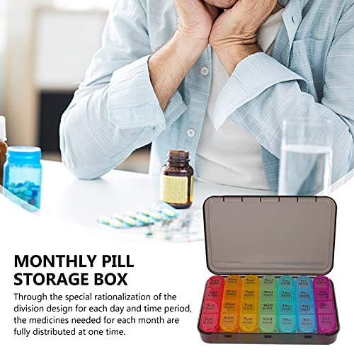 ARTIBETTER 7 1Pc Titular Weekly Pill Organizer Container Dispenser- Day Pill Box Medicina Lembrete 4