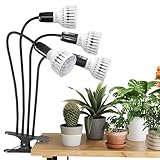 GooingTop Grow Light,48W (320Watts Equiv) 5000K White Full Spectrum LED Growing Lamp Clip on Desk for Indoor Plants,Bulbs Replaceable & Non-dimmable