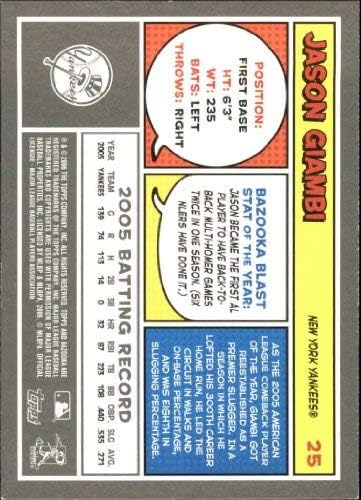 Miniatura 2 de 2006 Bazooka #25 Jason Giambi MLB Baseball Trading Card