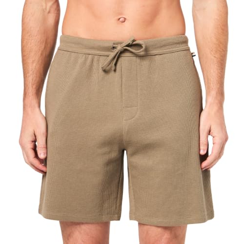 Image of BOSS Men's Waffle Contrast Logo Lounge Shorts