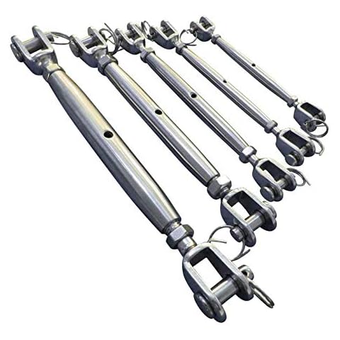 316 Stainless Steel Turnbuckle/Rigging Screw, Sailing Rigging Screw, Marine Grade Turnbuckle (2, M4) Cover