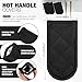 Dandat 24 Set Hot Handle Covers for Daily Replace Use Gift Pan Handle Sleeve Covers Heat Resistant Cast Iron Holder Sleeve Washable Handgrip Mitts for Christmas Kitchen Gifts Craft (Black)