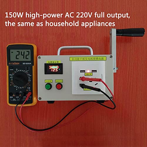 Generador manual de manivela multifuncional, cargador de alta potencia 220 V miniatura 4