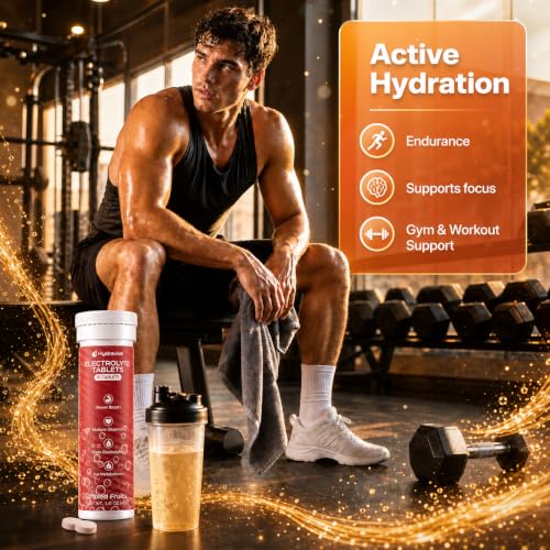 Hydravive Hydration Multiplier with Energy Electrolytes &100mg Caffeine, 700mg Taurine, 10 Vitamins, Sugar Free, No Artificial Colors | Vegan, Gluten-Free | 20 Count Energy Tablets — view 4
