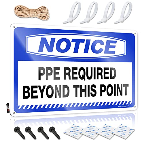 PLOWS Decor For Man Cave Notice Ppe Required Beyond This Point �u���L�Ŕ� �A�E�g�h�A �o�[ ���� �ʔ��� �X�g���[�g �T�C��(�T�C�Y:20X30CM)