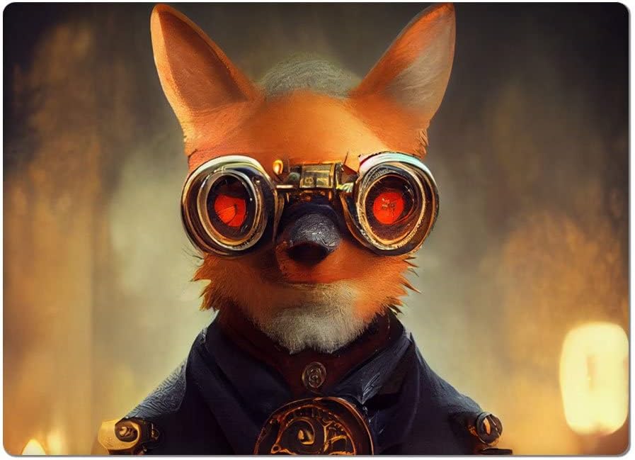 Cool Animal Car Magnet 2 PCS - Fox Steampunk Car Magnet - Unique Sticker